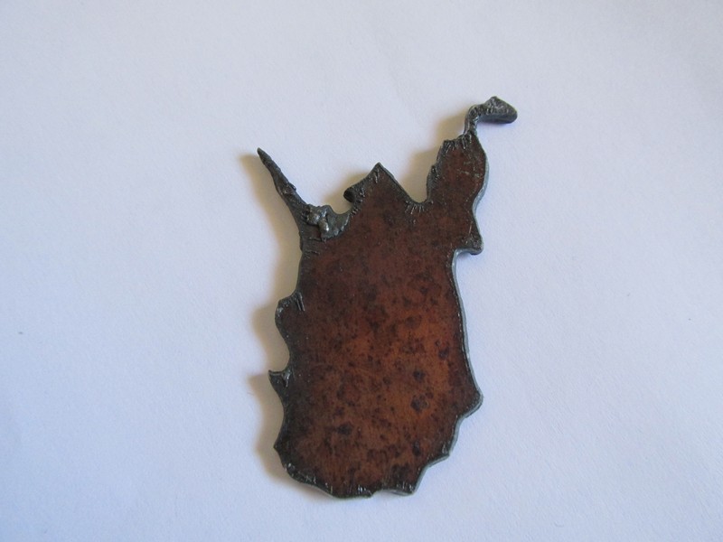(image for) West Virginia rustic metal pendant #WV - Click Image to Close